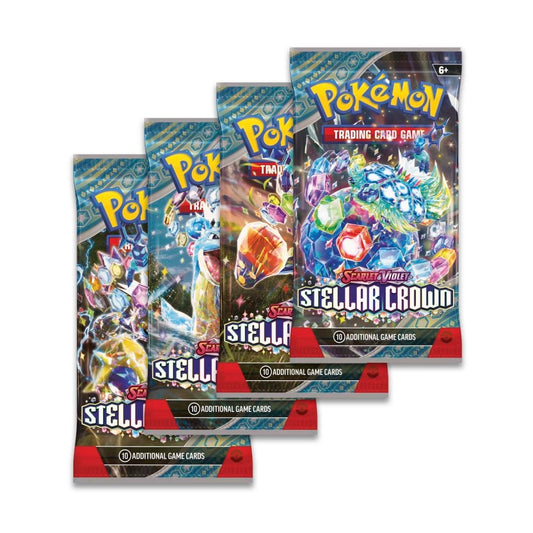 Pokemon TCG: Scarlet & Violet-Stellar Crown Art Set Boosters (4 Packs)
